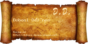 Dobosi Dénes névjegykártya