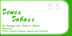denes dobosi business card